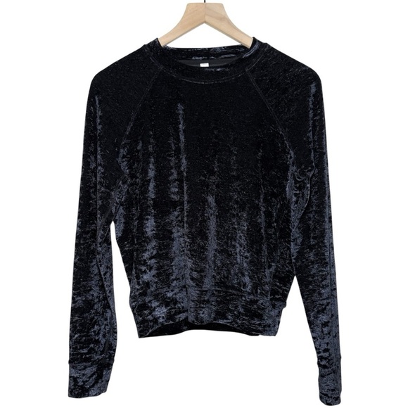 Lululemon Warm Down Crew *Crushed Velvet in Black - Picture 4 of 7